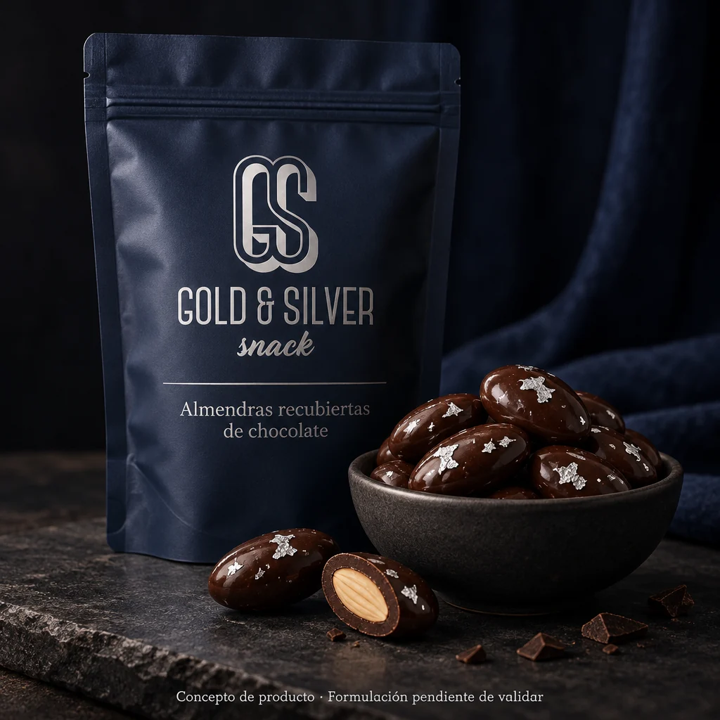 Gold & Silver Snack: propuesta de almendras con chocolate