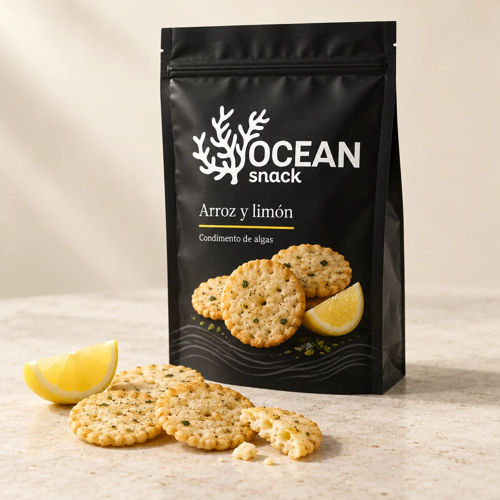 Ocean Snack: propuesta de arroz y limón con condimento de algas