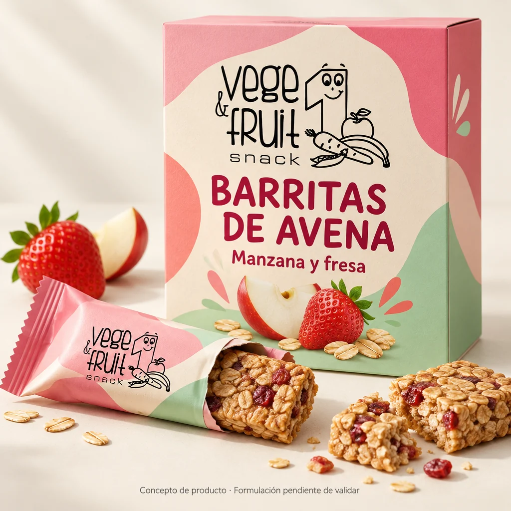 Vege & Fruit Snack: propuesta de barritas de avena
